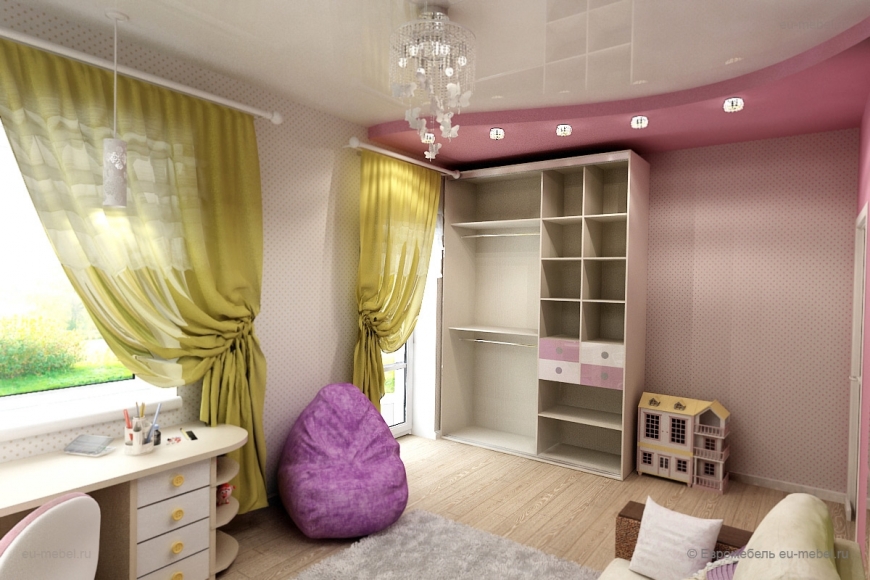 Шкаф купе в детскую "Кастри" Шкаф купе в детскую "Кастри"